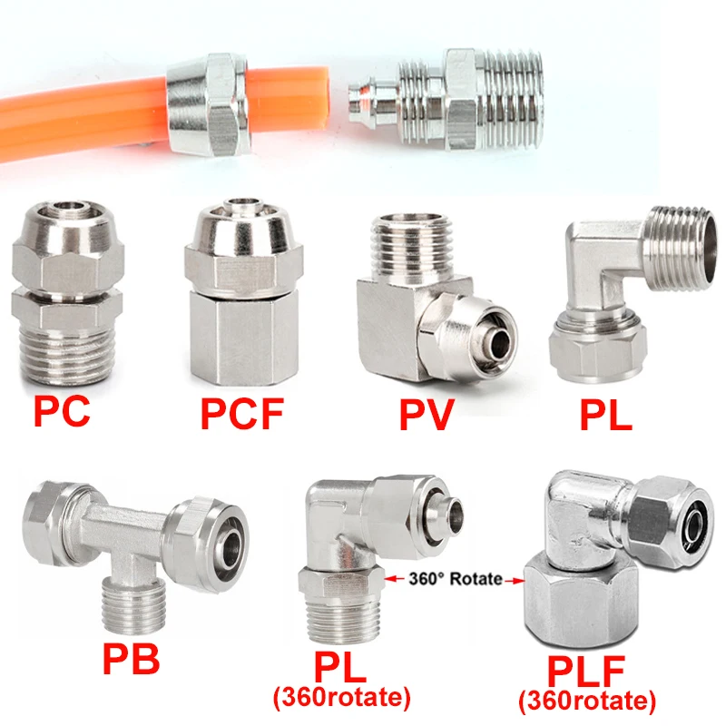Compression Fitting Brass - Fitting Pneumatik Tembaga Fitting Udara OD