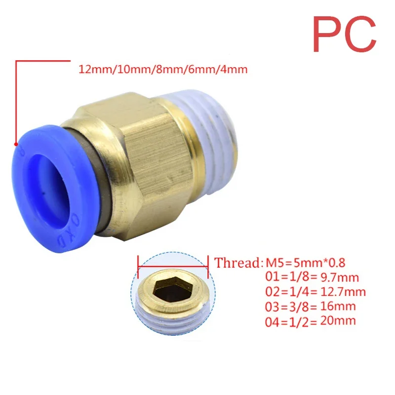 1 Buah Konektor Cepat Pneumati - Compression Fitting Brass ulasan dan harga